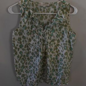 Loft patterned sleeveless blouse